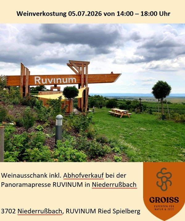 Weinverkostung bei der Ruvinum Panoramapresse