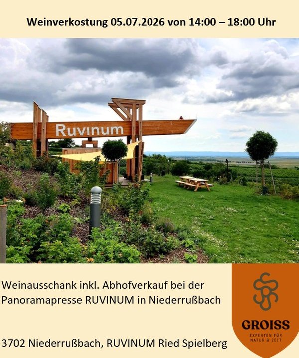 Weinverkostung bei der Ruvinum Panoramapresse
